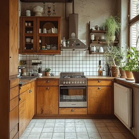 Reviving Nostalgia with Retro Scandinavian Interior Designs • 333+ Images • [ArtFacade] German Design Interior, Scandinavian Interior Vintage, Eclectic Scandinavian Interior, 1960s Inspired Kitchen, Clever Interior Design Ideas, Retro Kitchen Modern, Danish Cottage Interior, Cozy Vintage Interior Design, Realistic Interior Design