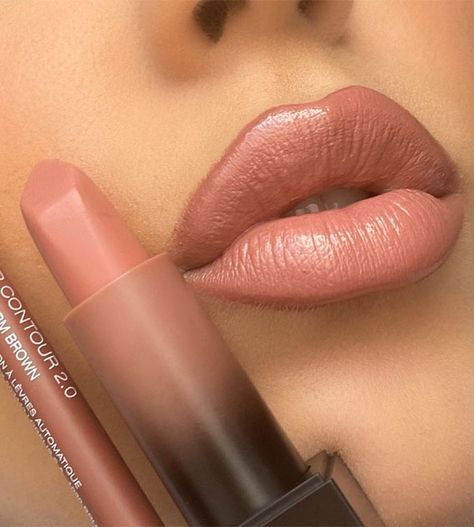 Light Brown Lipstick Looks, Light Brown Lipstick Shades, Nude Lipstick For Brown Skin, Nude Lip Makeup Look, Makeup Looks Lips, Best Nude Lip Combo, Warm Nude Lipstick, Warm Tone Lipstick, Cool Nude Lipstick