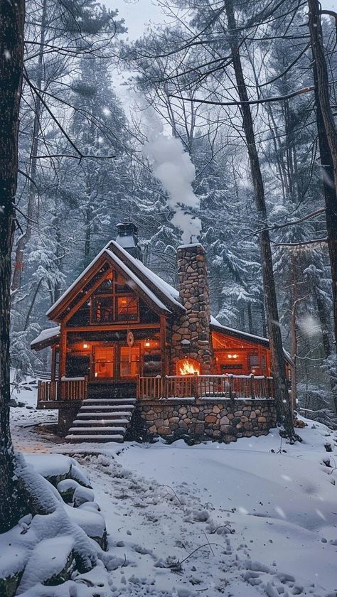 Snowy Cabin In The Woods, Winter Backdrop, Cozy Winter Cabin, Cabin Style Homes, Snowy Cabin, Colorado Cabins, Snowy Woods, Cozy Log Cabin, Cabin Aesthetic