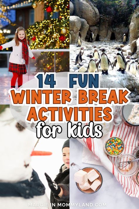 ❄️👨‍👩‍👧‍👦 Struggling to plan your Kids Winter Break Activities? Check out our list of 14 exciting Winter Activities For Kids that are both fun and affordable! From Snowday Activities to Free Activities For Kids, we've gathered the best ideas to make your winter break unforgettable. Keep the little ones active with Fun Winter Break Activities For Kids that don't involve screens. With our Winter Break Schedule For Kids, you'll have plenty of inspiration to fill those chilly days. Winter Break Schedule, Winter Break Ideas, Winter Break Activities For Kids, Winter Break Bucket List, Snowday Activities, Winter Break Activities, Kid Friendly Resorts, Break Ideas, Free Activities For Kids