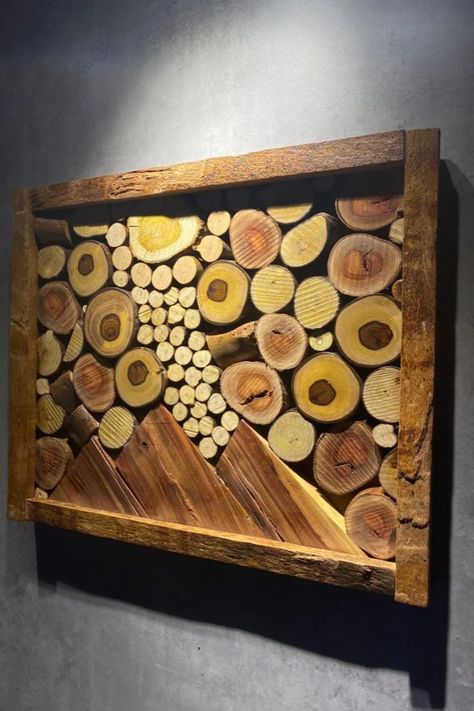 Featuring a mix of modern and traditional design, this organic wall art with its elegant rusticity adds a whole new feel to your traditional or contemporary décor. Handcrafted carefully from raw wood, each piece displays its own natural and unique grains and makes a bold style statement. Each piece of root wood wall art is slightly treated with sanding for neat finishing and painted with varnish for protection.Dimensions: 60W x 50H x 5D (23.6W x 19.6H x 1.9D") Live Edge Art, Organic Wall Art, Wood Cookie, Geometric Wood Wall Art, 3d Wall Sculpture, Geometric Wood Wall, Wood Art Diy, Wood Wall Art Diy, Wood Art Projects