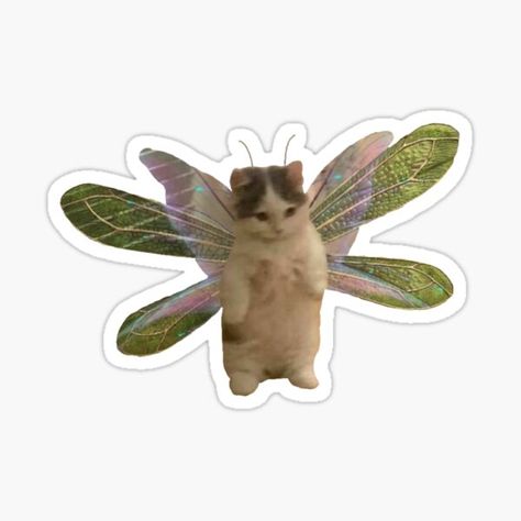 Pegatinas: Cottagecore | Redbubble Fairy Kitty, Flower Fairies Books, Fairy Cat, Kitten Stickers, Fairy Stickers, Cicely Mary Barker, Fairy Book, Cool Stickers, Cat Stickers