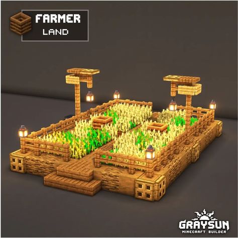 Minecraft Farms Cute, Small Crop Farm Minecraft, Minecraft Cattle Ranch, Minecraft Farming Ideas Layout, Minecraft Building Ideas Nature, Pillager Outpost Transformation, Minecraft Vegetable Garden Ideas, Minecraft Village Farm Ideas, Farm Village Design