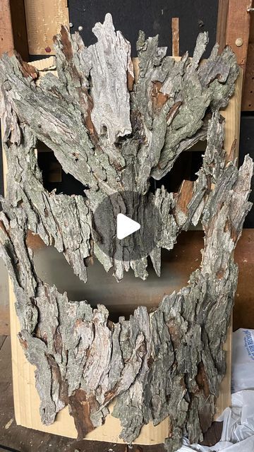 🅲🅰🆁🆃🅴🆁 | 1st layer of my outdoor Halloween DIY this year. I have a great tree in my front yard so I want to make it look like a BIG tree demon and... | Instagram Diy Haunted Tree, Diy Tree Faces, Diy Tree Face, Spooky Halloween Trees Diy, Halloween Trees Ideas Outdoor Diy, Tree Faces Decoration, Haunted Tree Diy, Scary Trees Halloween, Tree Faces Diy How To Make