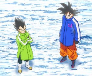 Goku and Vegeta New Movie by andrewdragonball Dragon Ball Goku And Vegeta, Goku Vegeta Broly, Vegeta And Goku, Optimus Prime Wallpaper Transformers, Lord Beerus, Broly Movie, Saga Dragon Ball, Goku Manga, Goku Y Vegeta