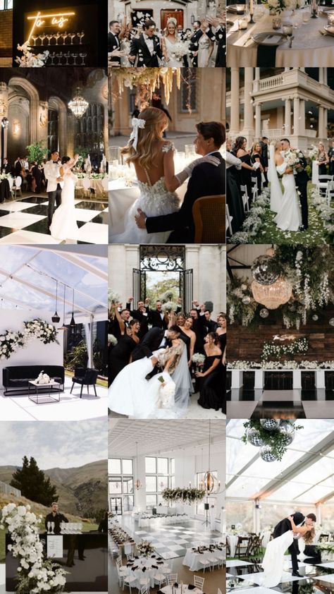 Classy Theme, Wedding Theme Color Schemes, Elegant Wedding Themes, Black And White Wedding Theme, White Wedding Theme, Wedding Money, Black White Wedding, Future Wedding Plans, Wedding Theme Colors