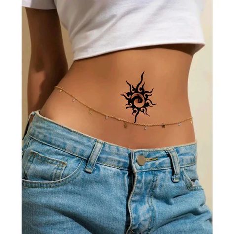 Tattoo For Belly For Women, Around The Belly Button Tattoo, Belly Button Tattoos For Women Cover Up, Around Belly Button Tattoos For Women, Simple Stomach Tattoos, Navel Tattoos For Women, Cute Belly Tattoos, Tattoo Navel, Belly Button Tattoos For Women