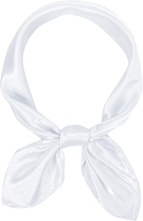 American Trends Women Silk Feeling Scarf Satin Head Scarves Vintage Square Stain Scarf Wrap Neck Scarf Lightweight Silk Like Bandana White at Amazon Women’s Clothing store Silk Head Scarf, Head Scarfs, Silk Headscarf, Head Scarves, Silk Bandana, Satin Scarf, Polyester Scarf, Wrist Wrap, Colorful Scarf