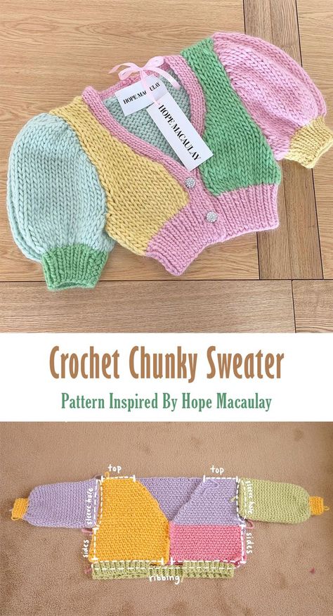 The chunky crochet sweater pattern is an exact reproduction, replica of a popular fancy item by Hope Macaulay Chunky Crochet Sweater Pattern, Crochet Chunky Sweater, Chunky Crochet Sweater, Hope Macaulay, Easy Crochet Slippers, Learning Video, Crochet Sweater Pattern, Crochet Slipper Pattern, Crochet Mignon