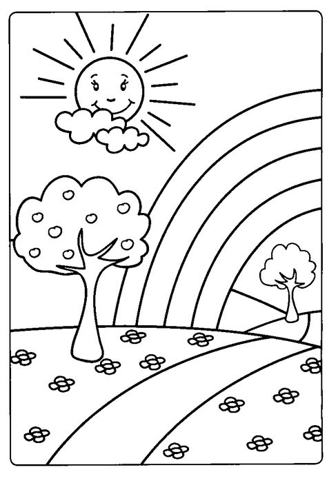 30 Desenhos da Natureza para Colorir e Imprimir - Online Cursos Gratuitos Basic Drawing For Kids, Kids Printable Coloring Pages, Kindergarten Coloring Pages, Drawing Sheet, Spring Coloring Pages, Kitty Drawing, Basic Drawing, Cute Easy Drawings, Art Drawings For Kids