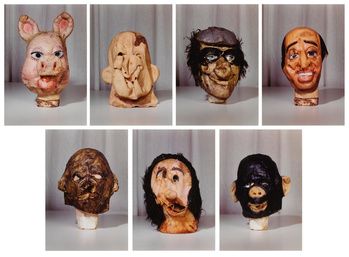 Masks (Small) from the Propo series (portfolio of 7) Mike Kelley, Paul Mccarthy, Figure Design, San Francisco Art, Japanese Horror, Art Foundation, Art Account, Mask Costume, Art Degree