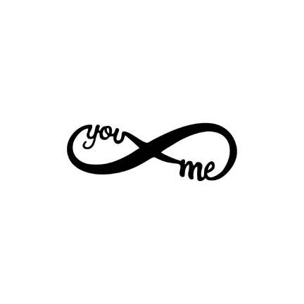 Boyfriend Tattoos, Infinity Artwork, Married Couple Tattoos, Small Couple Tattoos, Cute Couple Tattoos, Relationship Tattoos, Family Home Decor, Script Design, Laser Cut Steel