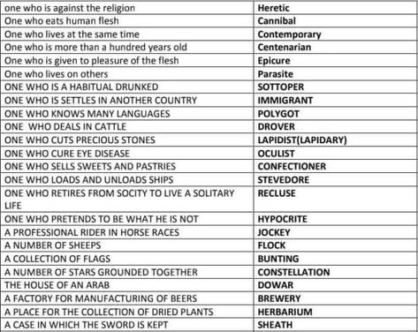 One Word Substitution for SSC CGL, CPO & SSC CHSL PDF Download One Word Substitution English, Essay Vocabulary, One Word Substitution, Upsc Study, Effective Studying, English Notes, Advanced English Vocabulary, Ssc Cgl, Confusing Words