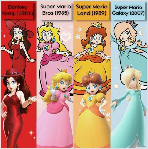 Pauline Peach Daisy Rosalina, All Mario Princesses, Princess Peach Daisy Rosalina Pauline, Rosalina X Pauline, Princesses From Mario, Daisy X Rosalina, Princess Daisy And Luigi, Peach Daisy Rosalina Pauline, Mario Pauline