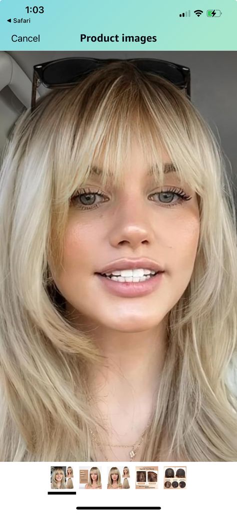 Blonde Hair Full Fringe, Shay Sullivan Hair, Shay Sullivan, Full Fringe Bangs, Fringe Hair, Full Fringe, Blonde Hair With Bangs, Fringe Bangs, Fringe Hairstyles