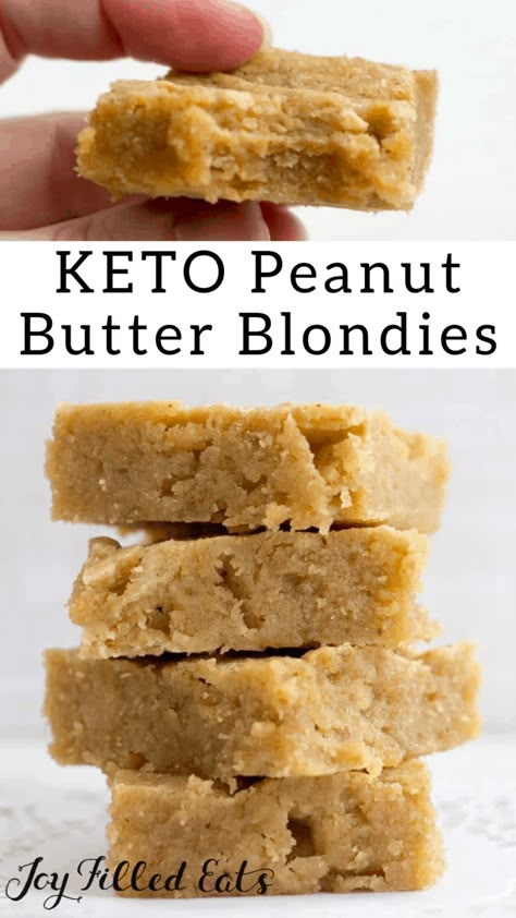 Keto Pies, Peanut Butter Blondies, Dolce Poche Calorie, White Chocolate Peanut Butter, Pudding Chia, Keto Peanut Butter, Desserts Keto, Postre Keto, Joy Filled Eats