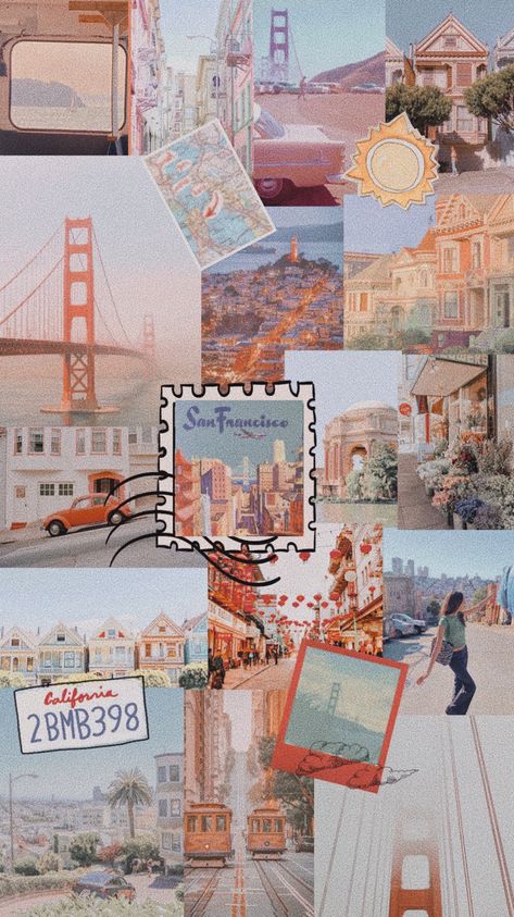 San Francisco Vision Board, San Francisco Wallpaper Iphone, San Francisco Aesthetic Wallpaper, California Wallpaper Aesthetic, California Aesthetic Wallpaper, San Diego Wallpaper, Vintage California Aesthetic, Bay Area Aesthetic, Area Aesthetic