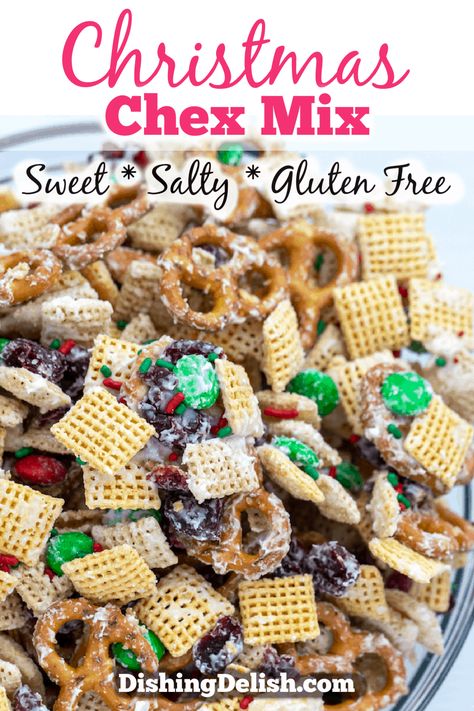 Chex Mix Recipes Christmas, Gluten Free Snack Mix, Christmas Chex Mix, Gluten Free Christmas Treats, Chocolate Chex Mix, Christmas Snack Mix, Party Mix Recipe, Chex Mix Christmas, Chocolate Cashew