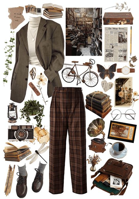 just your typical, classics-obsessed professor #aesthetic #darkacademia #vintage #academia #brown #dark #nature #school #academic. Discover outfit ideas for everyday made with the shoplook outfit maker. How to wear ideas for Vintage Camera and flowers Academia Aesthetic Outfit, Dark Academia Fashion Pants, Classic Academia, Dark Academia Outfits, Dark Academia Outfit, Dark Academia Style, Dark Academia Clothes, Academia Clothes, Academia Outfits