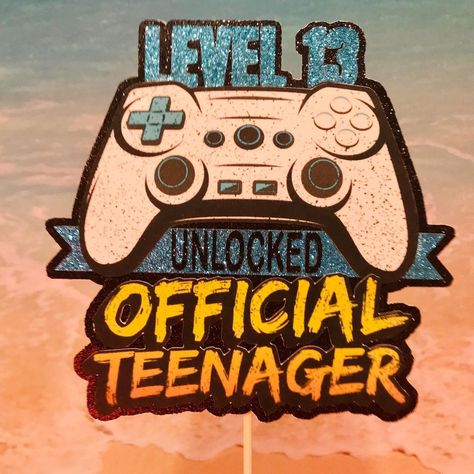 Amazing Edible Creations on Instagram: “Really loved making this for an Official Teenager. Thanks Graça for the opportunity. 💕 #officialteenager #level13unlocked #caketoppers…” Level 13 Unlocked Cake, Level 13 Unlocked, Edible Creations, Birthday Stickers, 13th Birthday, Birthday Ideas, Cake Toppers, Cake, Birthday