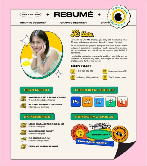 Professional Graphic Design Portfolio, Cv Portfolio Design, Cv Inspo Design, Portfolio Design Canva, Graphic Designer Resume Creative, Cv Inspiration Design, Tips Poster Design, Graphic Designing Portfolio, Cv Ideas Design