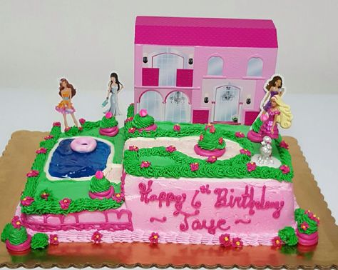 Barbie Life in the Dreamhouse birthday cake Barbie Dream House Cake, Barbie Birthday Cake, School Birthday, House Cake, 3rd Birthday Cakes, Barbie Princess, Barbie Life, Barbie Birthday, Barbie Party