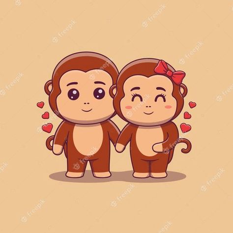 Premium Vector | Cute valentines day monkey couple holding hands Monkey Couple, Cute Relationship Gifts, Monkey Photos, Monkey Drawing, Interview Outfits Women, Couple Holding Hands, Cute Valentines Day, Relationship Gifts