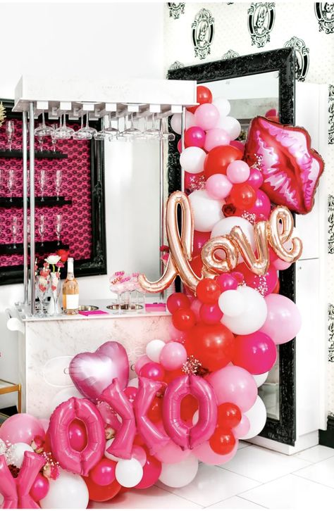 Celebrating all your best girlfriends with a champagne toast and brunch.  Bar Cart, Champagne Bar, Rental Bar, Bubbly Bar, Balloons, Florals, Prosecco, Sparkling Wine. Cart With Balloons, Champagne Bar Cart, Champagne Cart, Bar Rental, Mobile Bar Cart, Brunch Bar, Rental Ideas, Bubbly Bar, Champagne Bar