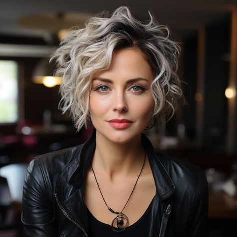 Womens Chin Length Hair, Fine Curly Hair, Hair 101, Colored Curly Hair, Short Curly Haircuts, Messy Short Hair, Edgy Short Hair, Bob Hairstyles For Fine Hair, Stylish Haircuts