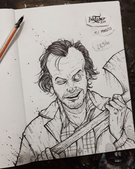 The Shining Painting Ideas, Stephen King Drawings, The Shinning Art, The Shining Illustration, Jack Torrance Art, The Shining Drawing, Stephen King Artwork, The Shining Fanart, Shining Drawing