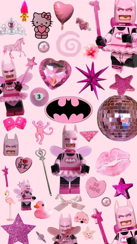 FAIRY LEGO BATMAN!! 😍😍😍 Pink Batman Wallpaper, Princess Batman, Fairy Batman, Lego Batman Wallpaper, Pink Batman, Batman Wallpaper Iphone, Cute Batman, Pop Batman, Lego Wallpaper