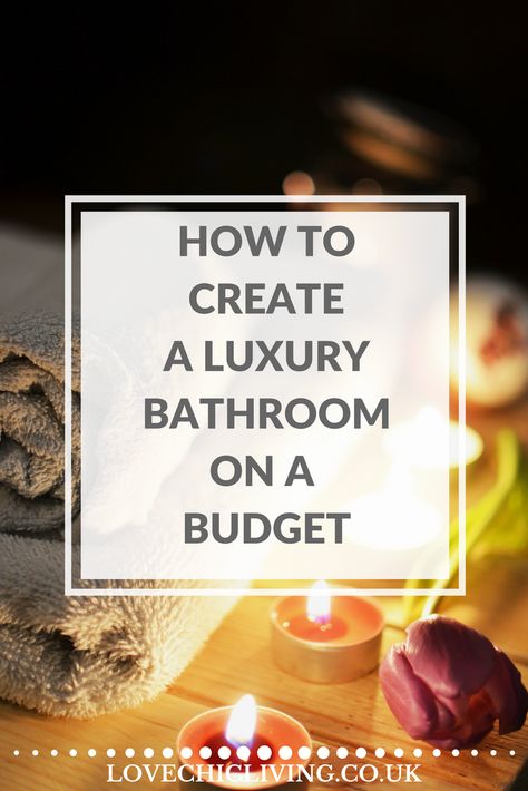 Great, budget friendly top tips on how to design a luxury bathroom and add some decadence to your home. Spa Bathroom Decor Ideas, Luxury Bathroom Ideas, Bathroom Renovation Cost, Bathroom On A Budget, Beautiful Bathroom Designs, Tropical Bathroom, Budget Bathroom, Bathroom Spa, Small Bathroom Design