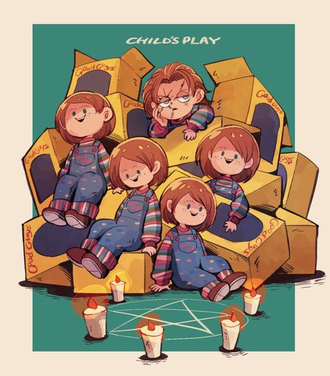 mo🌼🌼🌼 Chucky Series Fanart, Chucky Fanart, Child's Play Movie, Chucky Movies, Chucky Horror Movie, Gif Terror, Childs Play Chucky, Chucky Doll, Scary Movie Characters