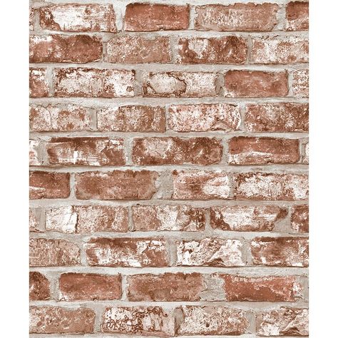 Eco Modern House, Garage To Family Room, Rustic Brick Wall, Rustic Brick, Brewster Wallpaper, Faux Brick Walls, Brown Brick, Brick Texture, W Wallpaper