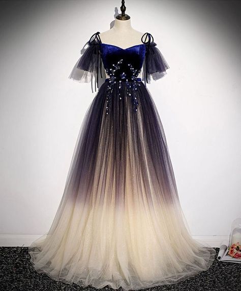 Wizarding Clothes, Prom Dress Purple, Warrior Dress, Purple Dresses Formal, Purple Formal Dress, Lace Long Prom Dress, Purple Tulle, Space Dress, Yule Ball