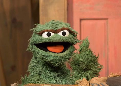 Fog Painting, Grover Sesame Street, Sesame Street Memes, Oscar The Grouch, Green Monsters, Jim Henson, Cookie Monster, Green Man, Monster Cookies