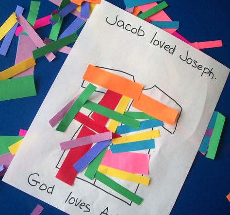 joseph and the coat of many colors - Google Search Joseph's Coat Of Many Colors Craft, Rv Cooking, Toddler Sunday School, Joseph's Coat, Nursery Crafts, Josephs Coat, Sabbath School, Bible Story Crafts, Coat Of Many Colors