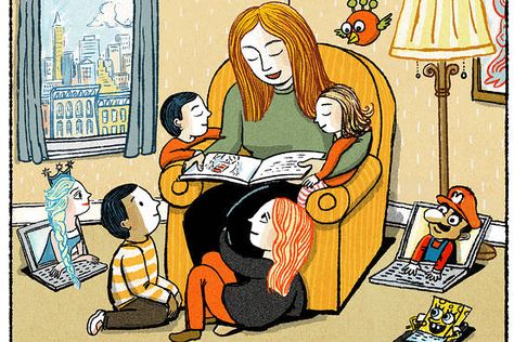 In Meghan Cox Gurdon's WSJ article, "The Great Gift of Reading Aloud," she makes a poignant and thought-provoking case for parents to read aloud to their children, an especially germane subject during the summer months. Responsible Parenthood, Importance Of Reading, Reading Aloud, Kids Reading Books, Teaching Language Arts, Bookish Things, The Wall Street Journal, Family Illustration, Early Literacy