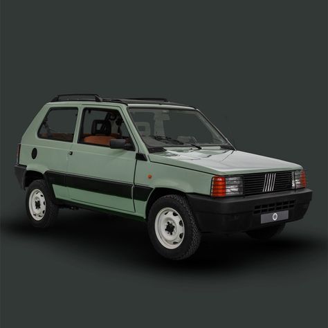 PANDA 4X4 | Garage Italia Fiat Panda 4x4, Panda 4x4, Montana Ski Resort, Gianni Agnelli, Exterior Gray Paint, Fiat Panda, Shades Of Burgundy, Grey Exterior, Green Led