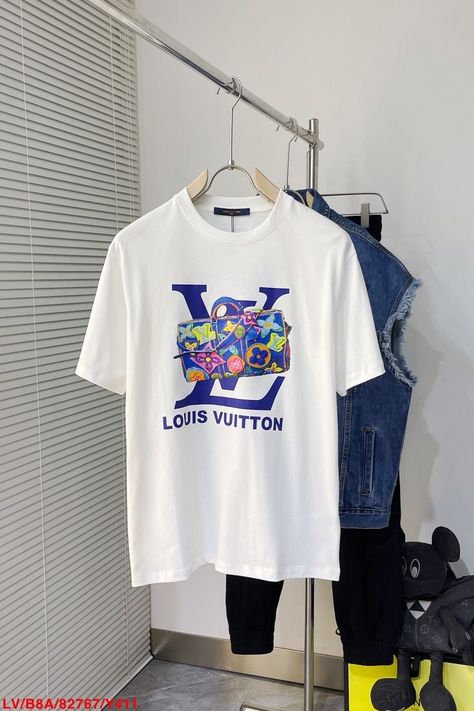 Louis Vuitton T Shirt, Baby Boy Outfits Swag, Tee Shirt Fashion, Ladies Top, Dope Outfits, T Shirt For Men, Boys T Shirts, Summer 2024, Vintage Tshirts