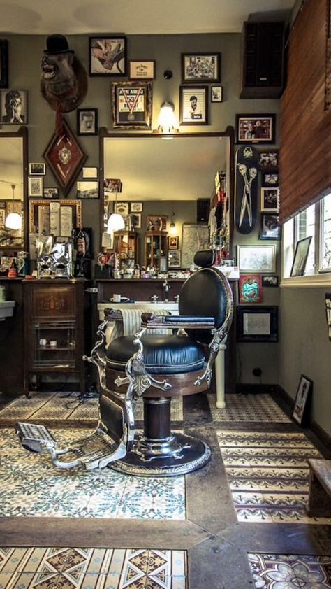 Barber Shop Interior, Barbershop Design, Barber Pole, Barber Shop Decor, Vintage Barber, Ivy House, Salon Interior Design, Spa Design, Barber Chair