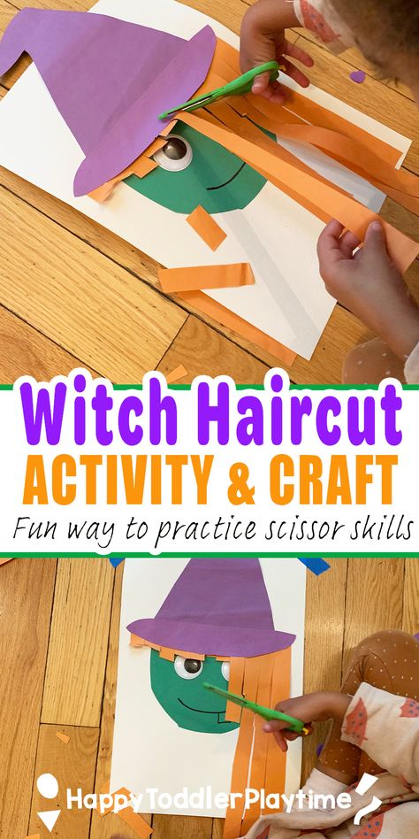 Witch Activity Preschool, Witch Theme Preschool Activities, Preschool Witch Crafts, Witch Activities For Toddlers, How To Catch A Witch Activities, Witch Crafts For Toddlers, Witch Preschool Activities, Witch Activities For Kids, Witch Haircut