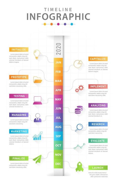 Infographic template for business. Modern Timeline diagram calendar with grantt chart, presentation vector infographic. Chart Presentation, Timeline Diagram, Template For Business, Vector Infographic, Timeline Infographic, Infographic Template, Yearly Calendar, Annual Report, Infographic Templates