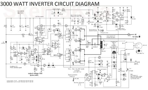 3000 Watt Inverter Circuit Diagram 12Volt to 230VAC complete pcb layout design. High power inverter circuit diagram see here for more information. Inverter Welding Machine, Solar Power Inverter, Electronic Circuit Design, Power Supply Circuit, Electrical Circuit Diagram, Hobby Electronics, Power Electronics, Electronics Basics, Electronic Schematics