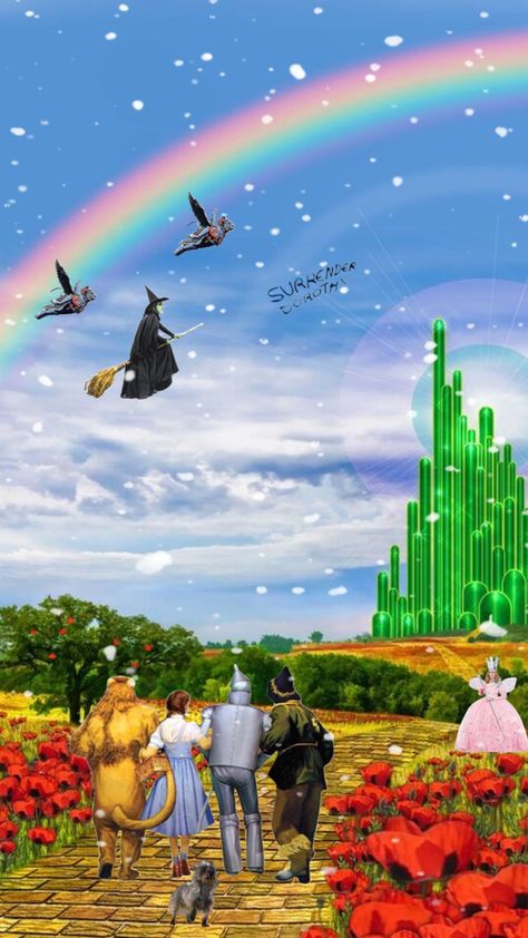 The Wizard Of Oz Glinda, Wizard Of Oz Mural, Wizard Of Oz Background, Wizard Of Oz Aesthetic, Wizard Of Oz Munchkins, Wizard Of Oz Pictures, Oz Aesthetic, Wizard Oz, Oz Tattoo