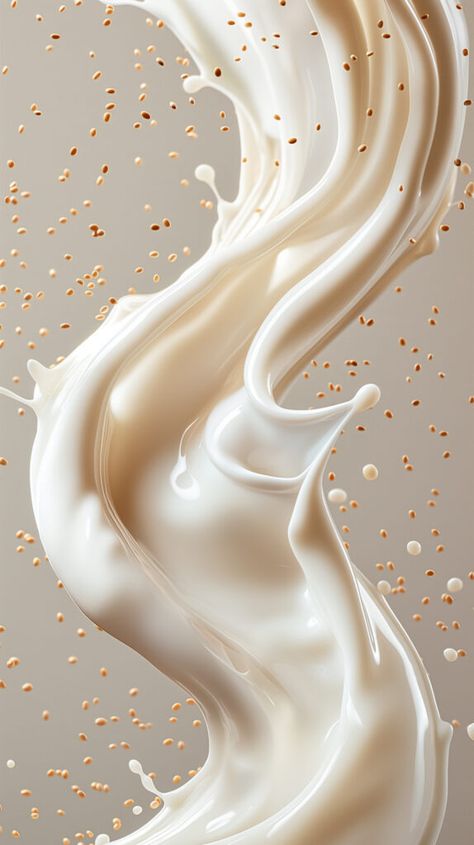 Discover and download free images Creamy Swirl: A Dance of Milk and Cereal https://aifusionart.com/creamy-swirl-a-dance-of-milk-and-cereal/?utm_source=facebook&utm_medium=social&utm_campaign=ReviveOldPost Vanille Aesthetic, Milk Background, Milk And Cereal, Milk Texture, Perfume Ideas, Oil Image, Creamy Background, Liquid Sunshine, Milk Splash