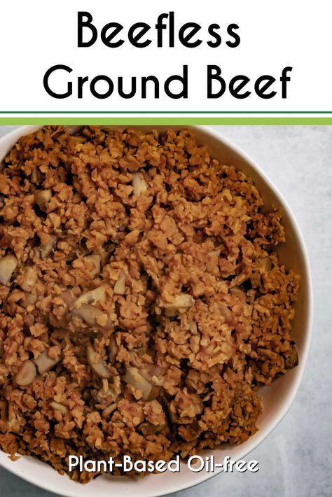 These meatless crumbles make the perfect vegan ground beef alternative in any dish! Throw these nut-free veggie crumbles together in less than 10 minutes and enjoy a delicious smoky and rich flavor. Vegetarian Crumbles Recipes, Meatless Crumbles Recipes, Plant Based Crumbles Recipes, Vegan Crumbles Ground Beef Recipes, Vegan Ground Beef Substitute, Veggie Meat Recipes, Tofu Crumbles Ground Beef, Tempeh Recipes Vegan, Tvp Recipes