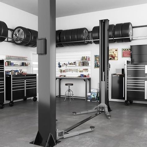 Car Guy Garage Ideas, Car Workshop Ideas, Mechanic Garage Ideas, Car Workshop Design, Garage Car Workshop, Car Shop Garage, Car Garage Ideas, Garage Shelving Ideas, Mechanics Garage