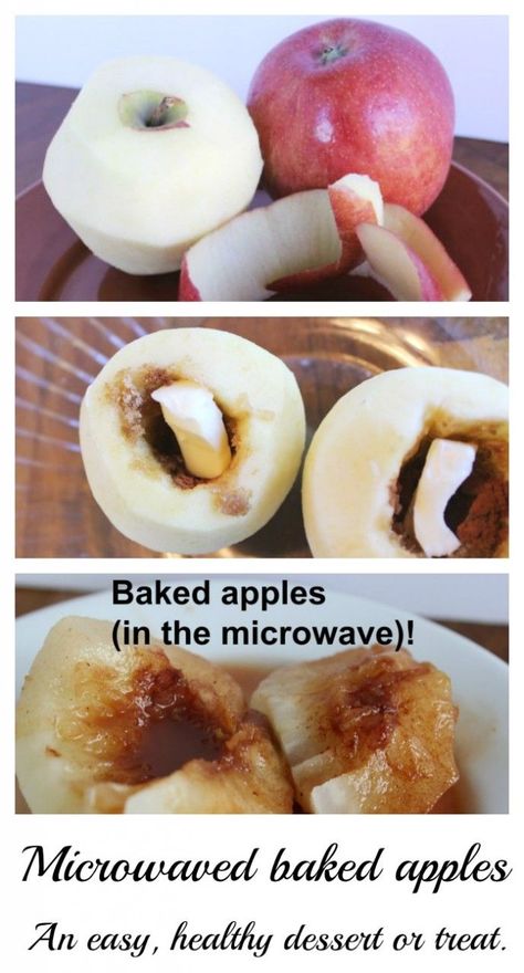 Microwave Baked Apples, Microwave Apple, Recipes Microwave, Microwave Apples, Dessert Apple, Baked Apple Dessert, Baked Apple Recipes, Microwave Baking, Apple And Cinnamon