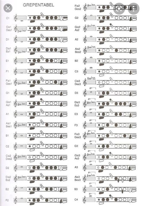 Flute Fingering Chart, Transverse Flute, Flute Sheet Music, Band Geek, Music Theory, New Hobbies, Sheet Music, Musical, Geek Stuff